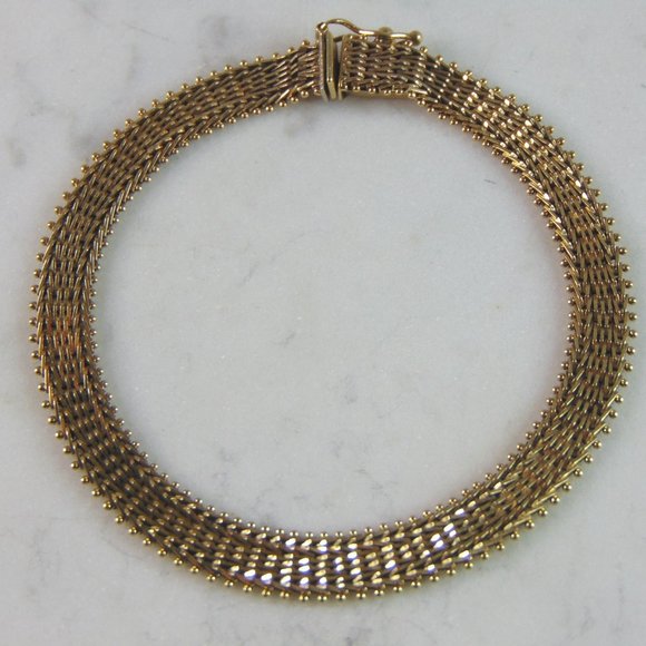 Womens Vintage Estate 14K Yellow Gold Bracelet 11.7g E794 - Picture 1 of 5